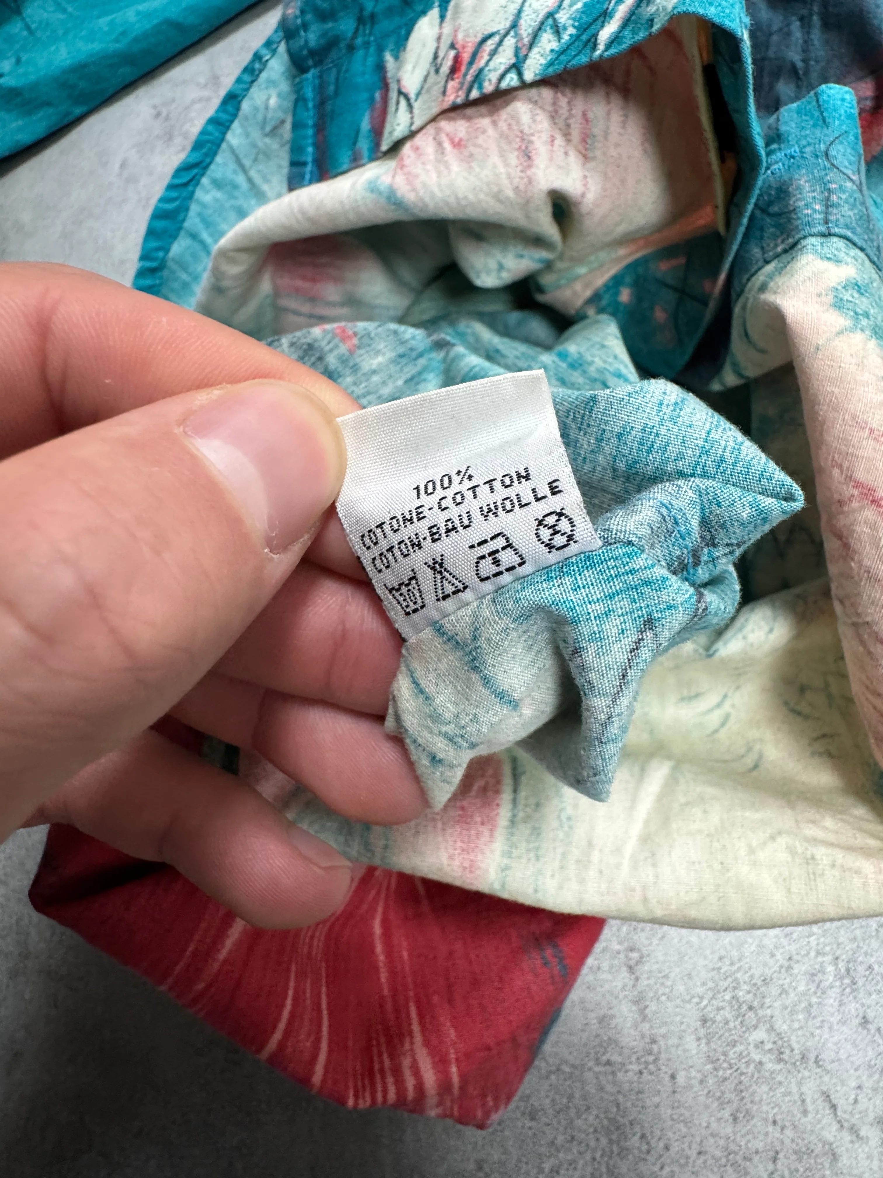 2000s Roberto Cavalli Volcano Aqua Blue Shirt - Image 9