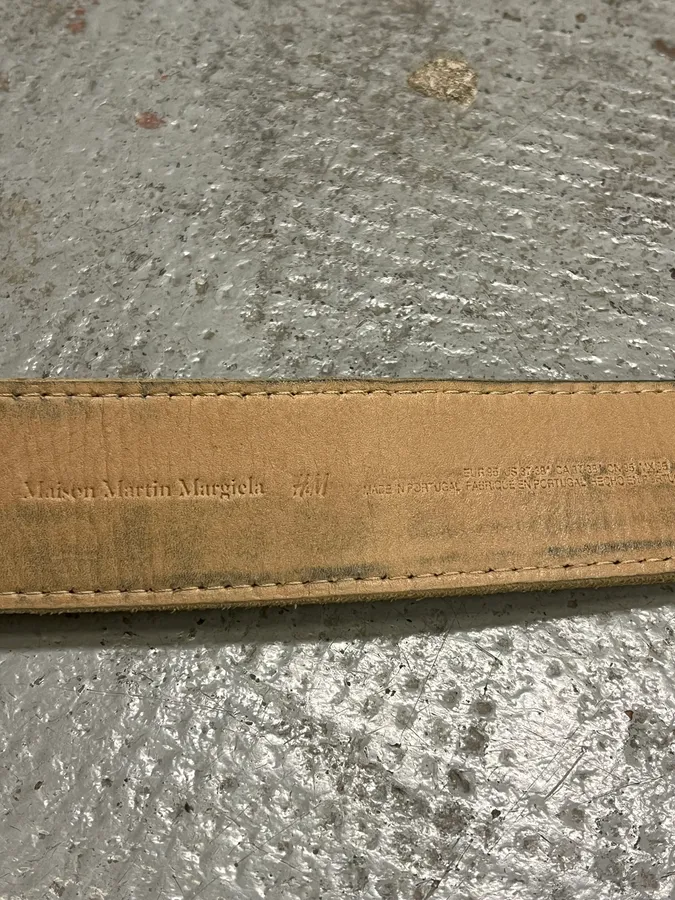 2012 Maison Margiela H&M Beige Cowboy Leather Belt - Image 9