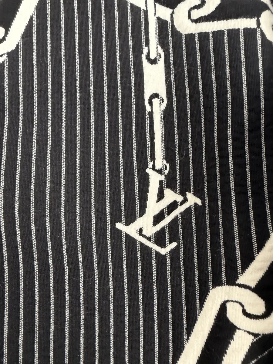 2020 Louis Vuitton Cable 3D Jail Logo Black & White Sweater - Image 11