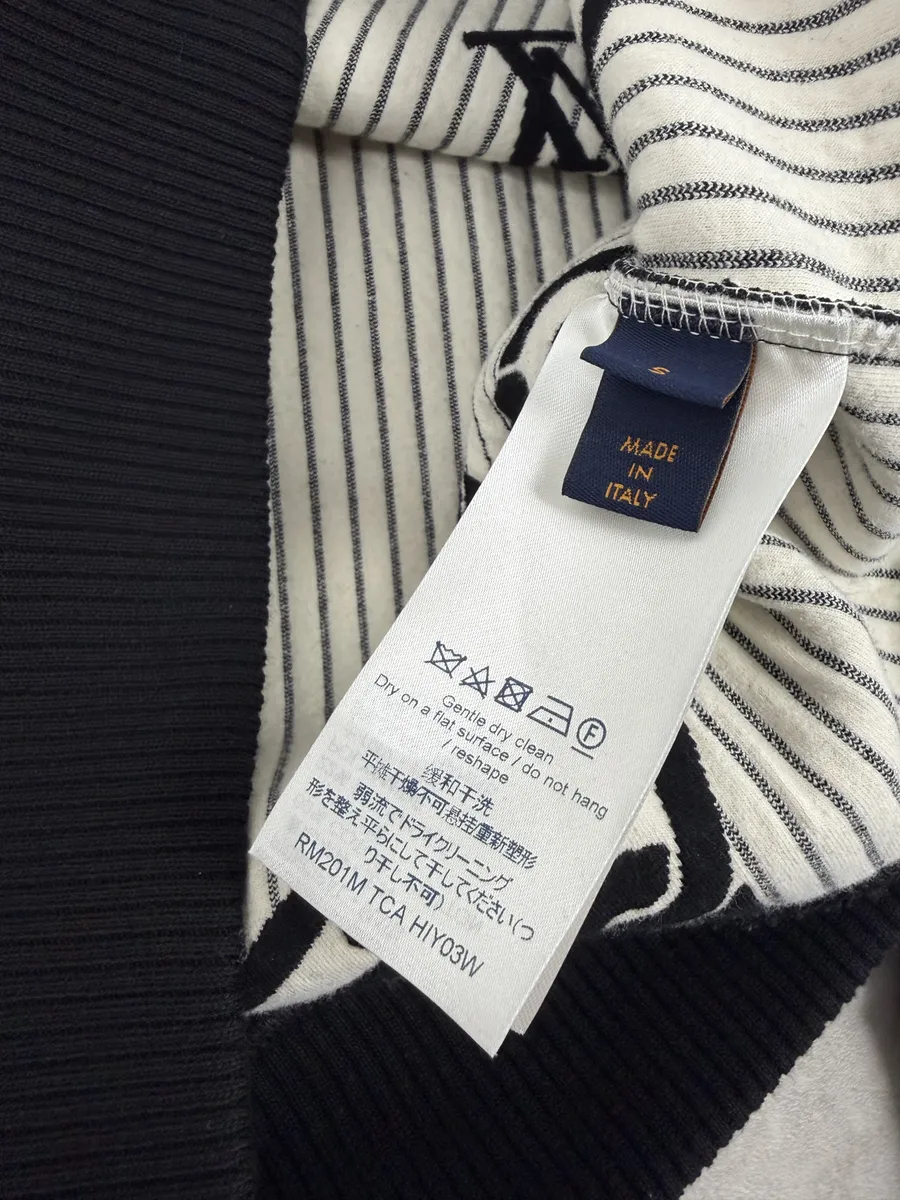 2020 Louis Vuitton Cable 3D Jail Logo Black & White Sweater - Image 9