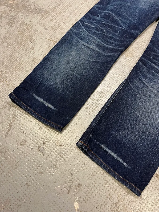 Acne Studios Ash Raw Blue Faded Denim Jeans - Image 10