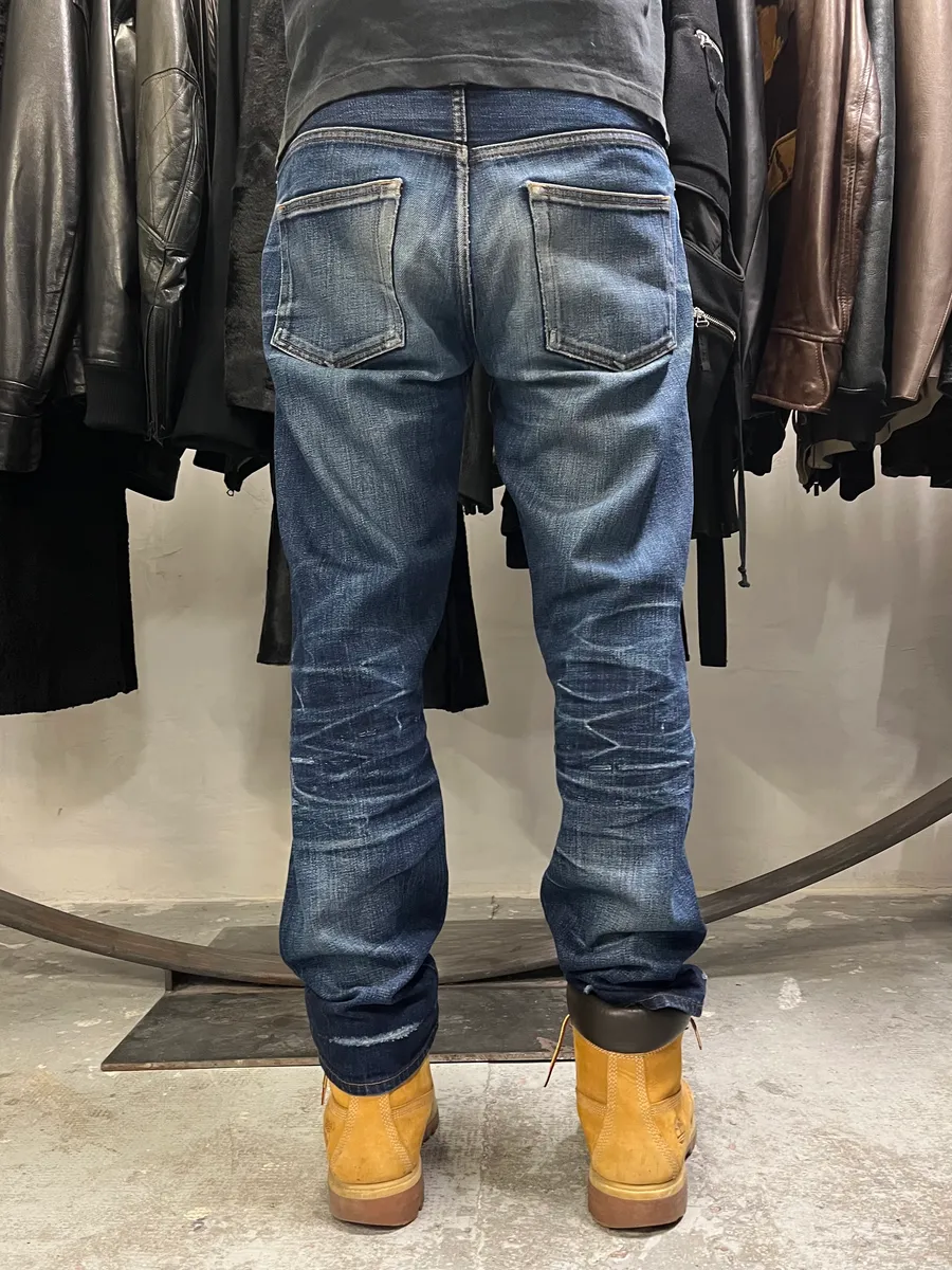 Acne Studios Ash Raw Blue Faded Denim Jeans - Image 6