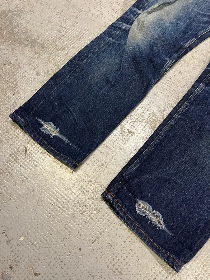 Acne Studios Ash Raw Blue Faded Denim Jeans - Image 8