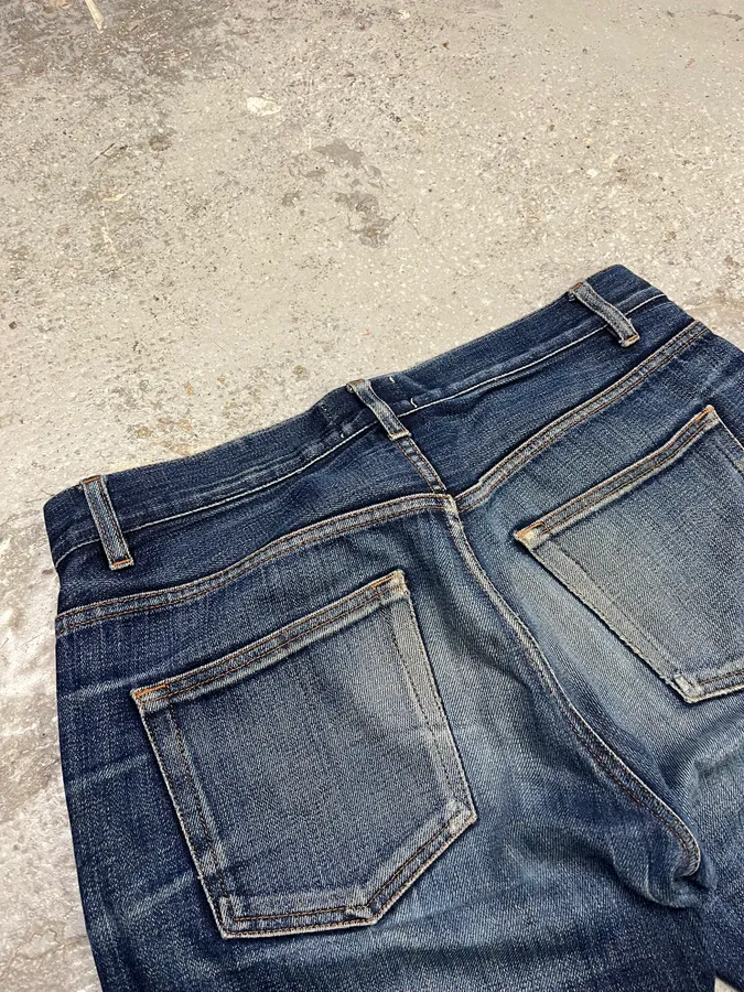 Acne Studios Ash Raw Blue Faded Denim Jeans - Image 9