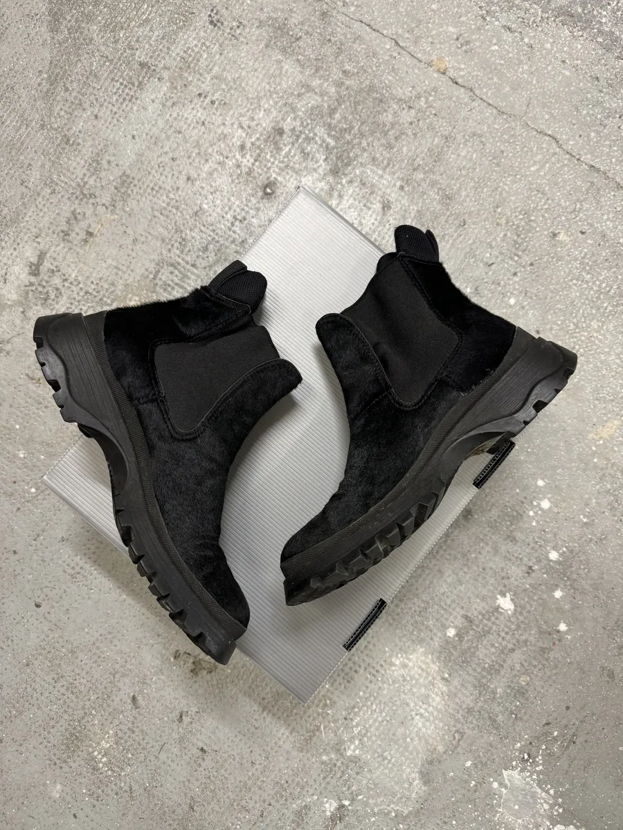 AW1999 Prada Black Pony Hair Leather Vibram Boots - Image 5