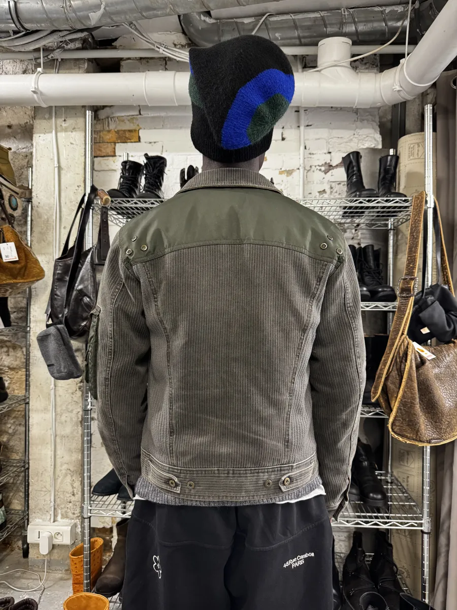 AW2003 Dolce & Gabbana Military Cargo Utility Grey Olive Bomber Jacket - Image 3