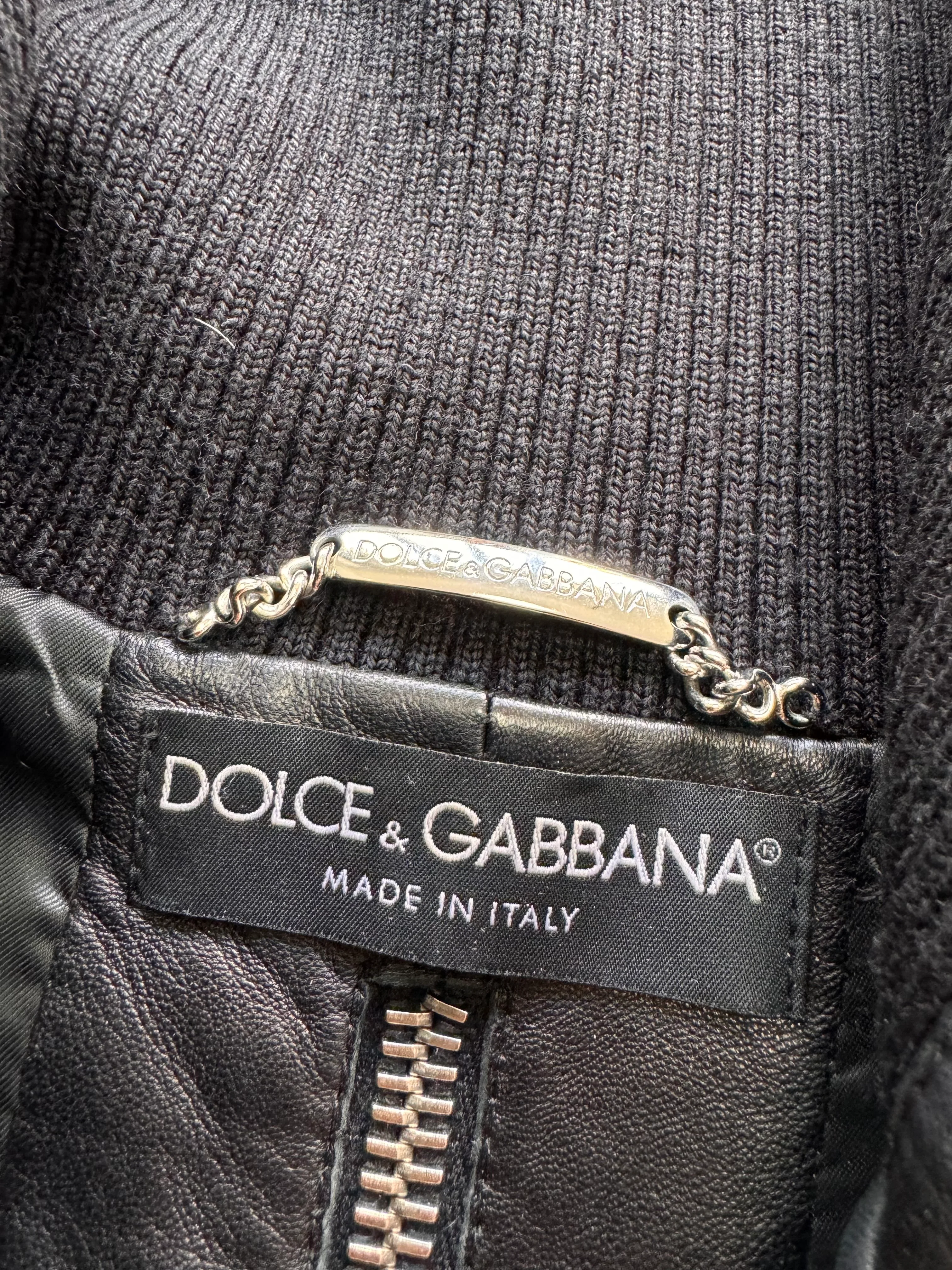 AW2003 Dolce & Gabbana Multi-Zip Leather Jacket - Image 7
