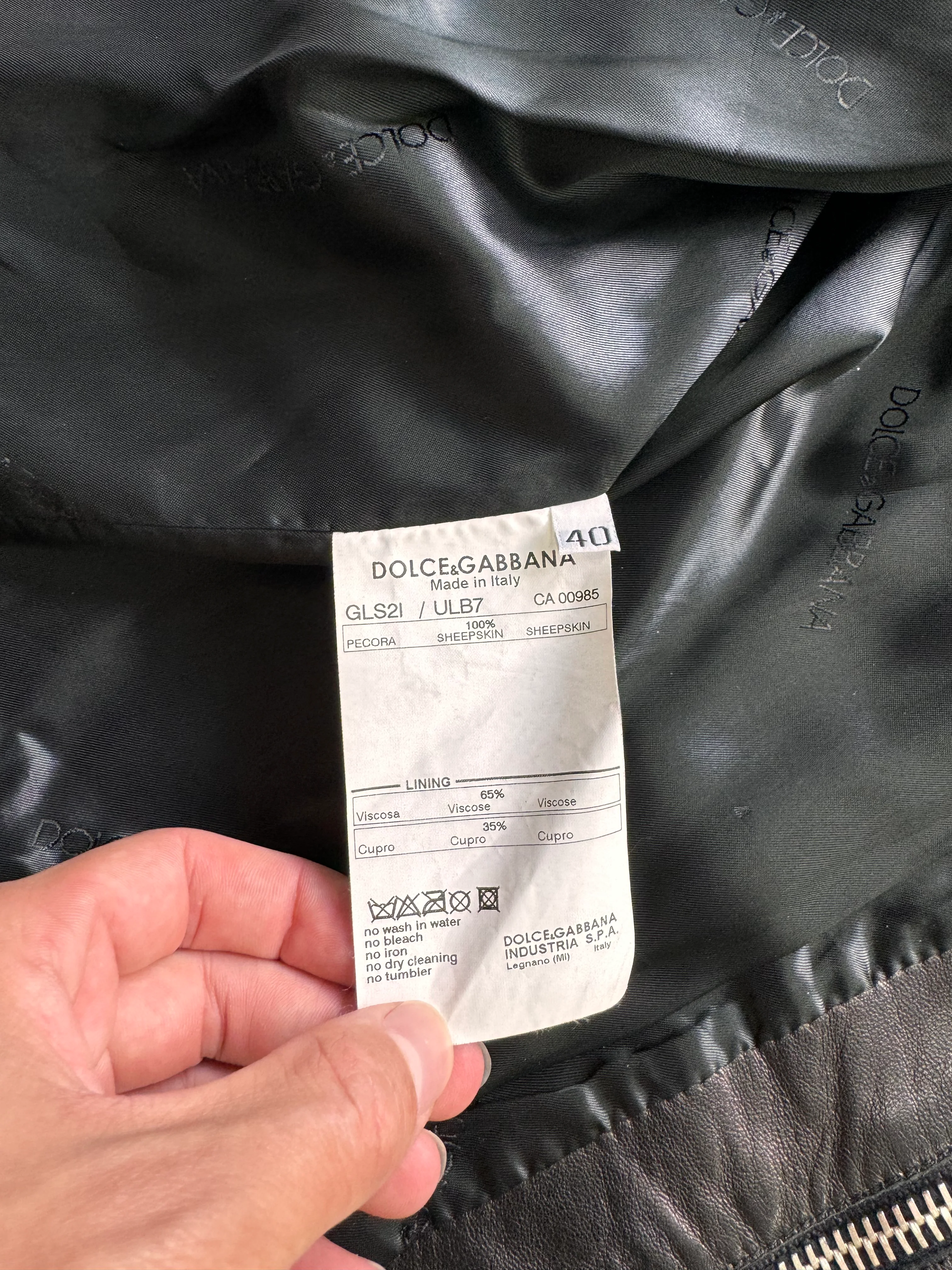 AW2003 Dolce & Gabbana Multi-Zip Leather Jacket - Image 8