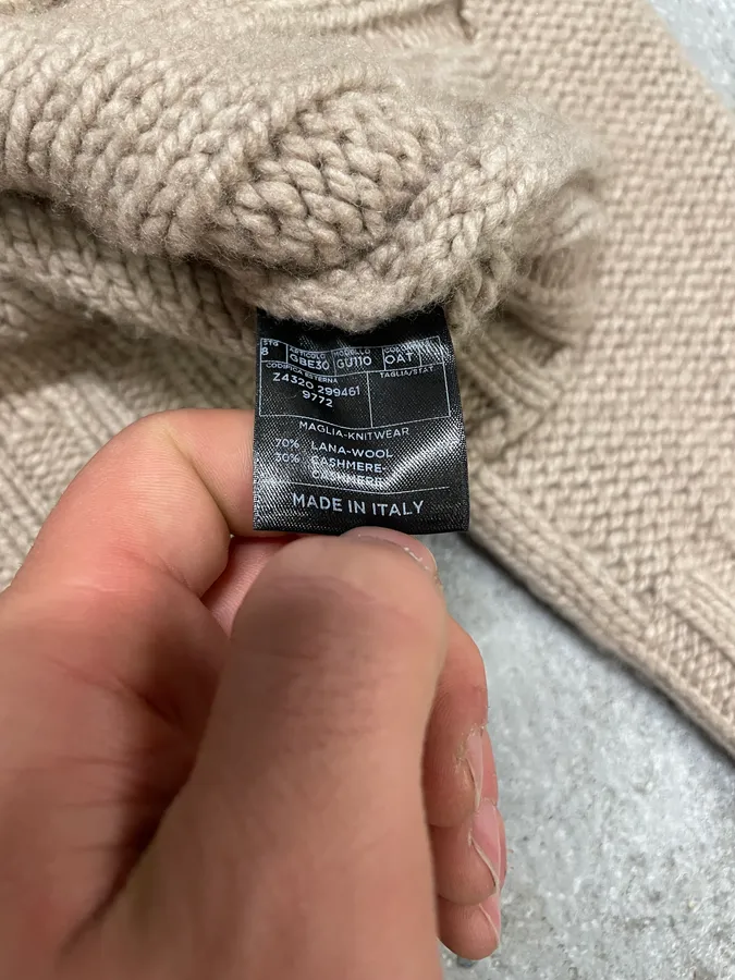 AW2003 Gucci Grey Wool Minimalist Sweater - Image 7