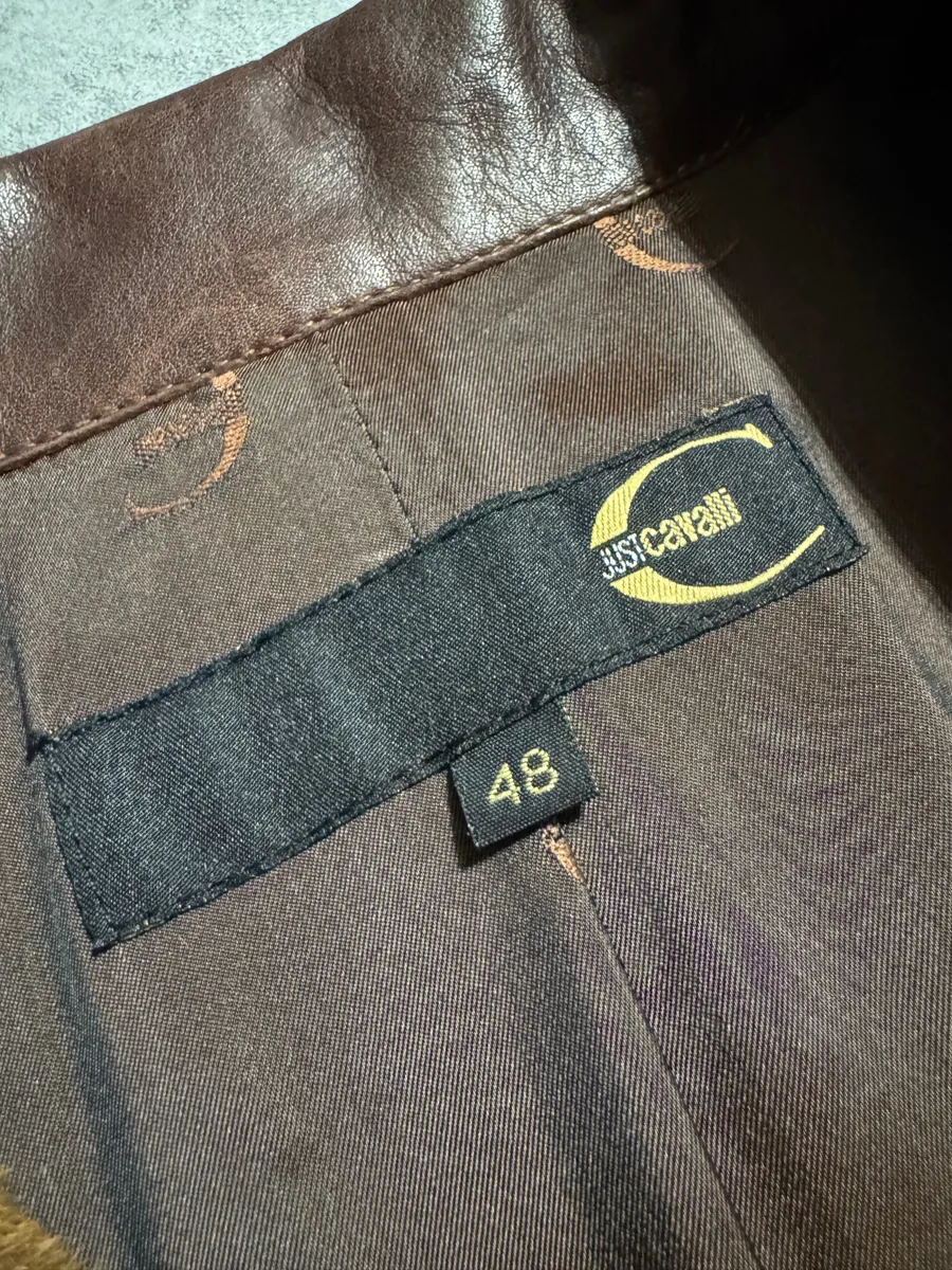 AW2004 Cavalli Beige Pony Hair Long Fur Leather Trench Jacket - Image 10