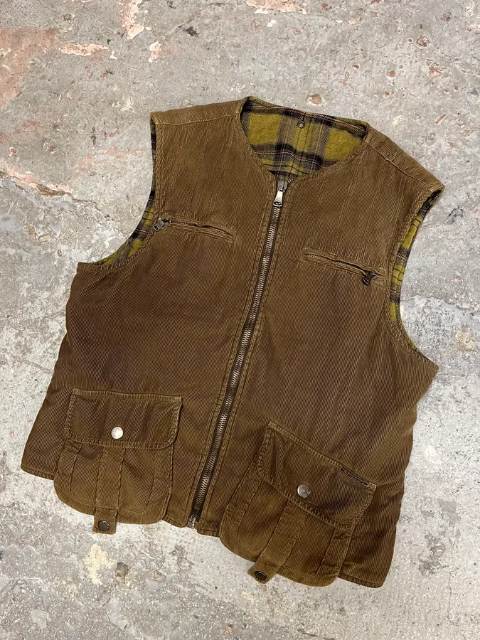 AW2004 Dolce & Gabbana Brown Cargo Utility Vest - Image 5