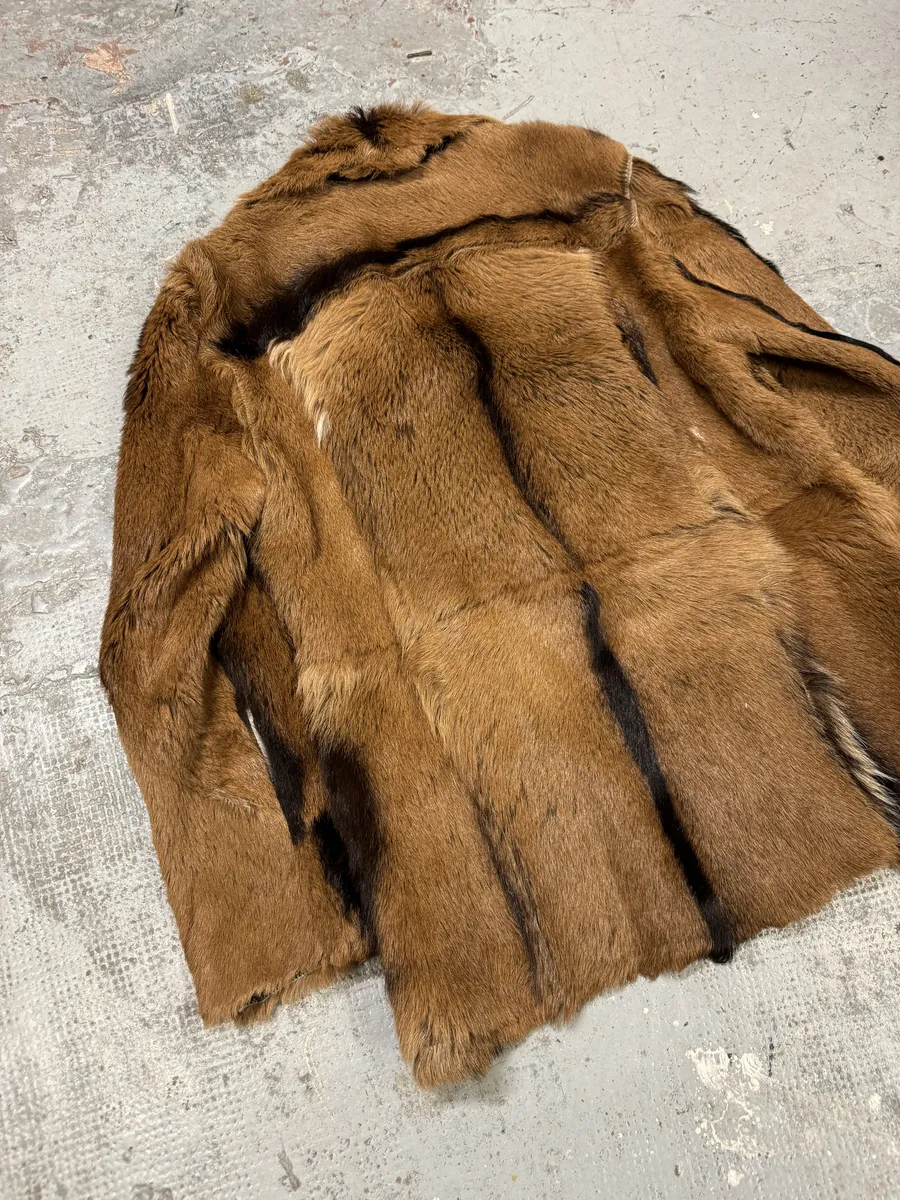 AW2005 Cavalli Fur Leather Premium Camel Jacket - Image 7