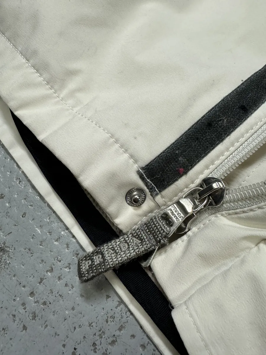 AW2006 Prada Cream Beige White Utility Fur Hooded Jacket - Image 10