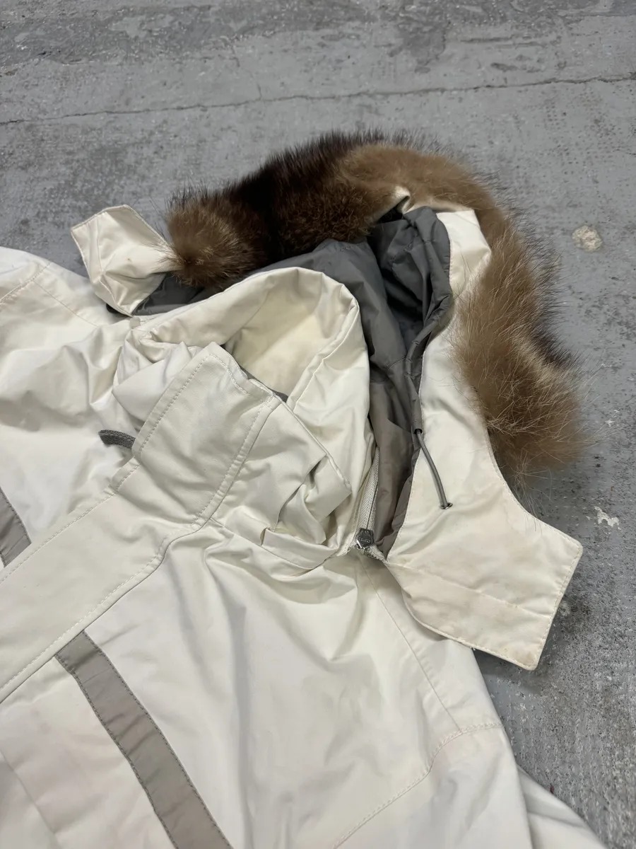 AW2006 Prada Cream Beige White Utility Fur Hooded Jacket - Image 11