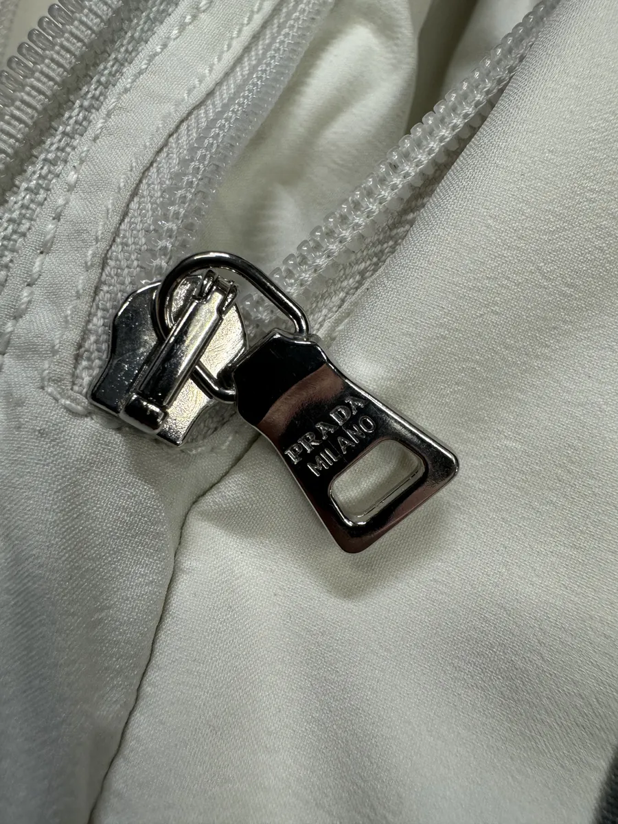 AW2006 Prada Cream Beige White Utility Fur Hooded Jacket - Image 8