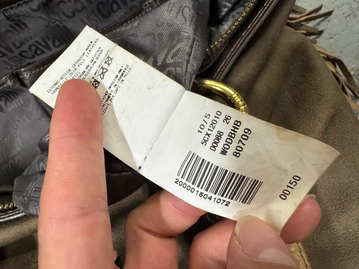 AW2010 Cavalli Fringe Cowboy Brown Leather Handle Bag - Image 9