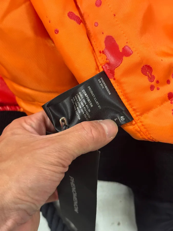 AW2010 Phenomenon Rope Knot Black Nylon Bomber Jacket - Image 7