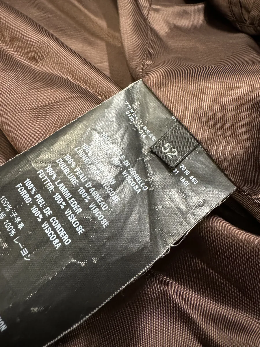 AW2010 Prada Brown Eroded Leather Blazer Jacket - Image 5