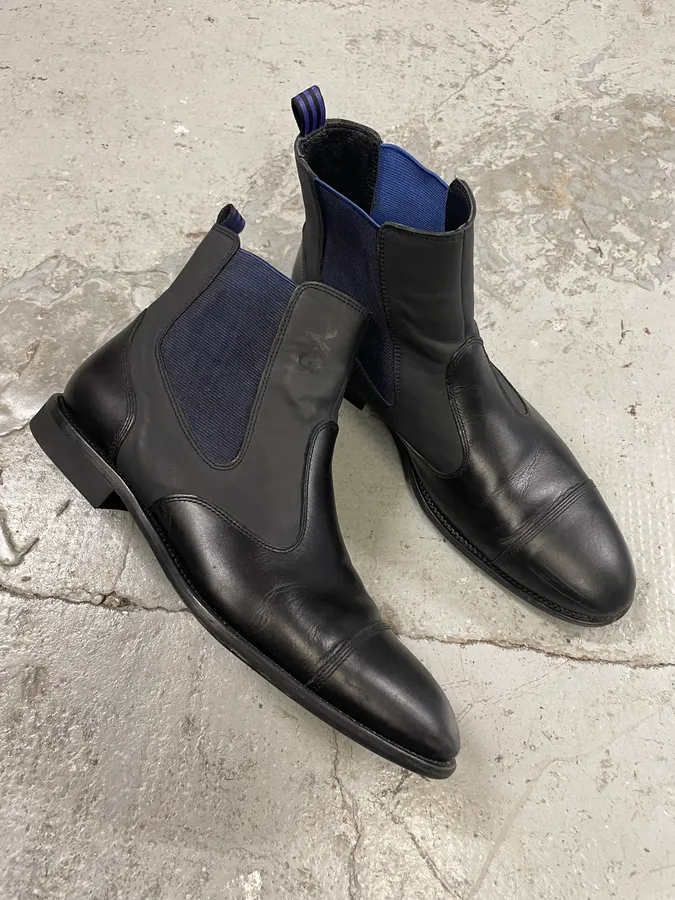 AW2012 Yohji Yamamoto Black Hybrid Chelsea Leather Boots - Image 5