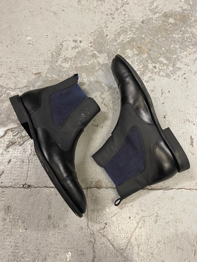 AW2012 Yohji Yamamoto Black Hybrid Chelsea Leather Boots - Image 6