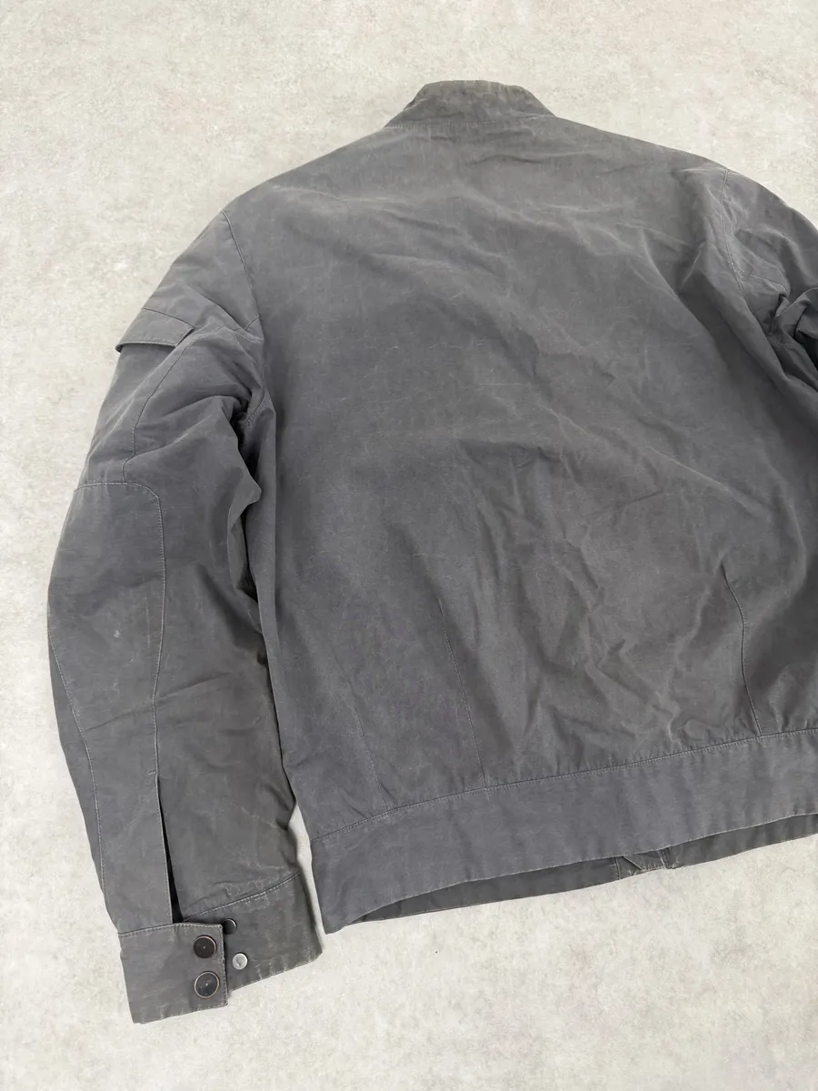AW2013 Balenciaga Grey Raw Bomber Jacket - Image 12