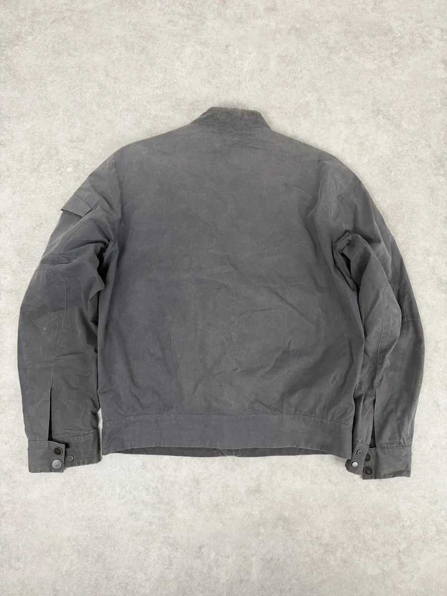 AW2013 Balenciaga Grey Raw Bomber Jacket - Image 5
