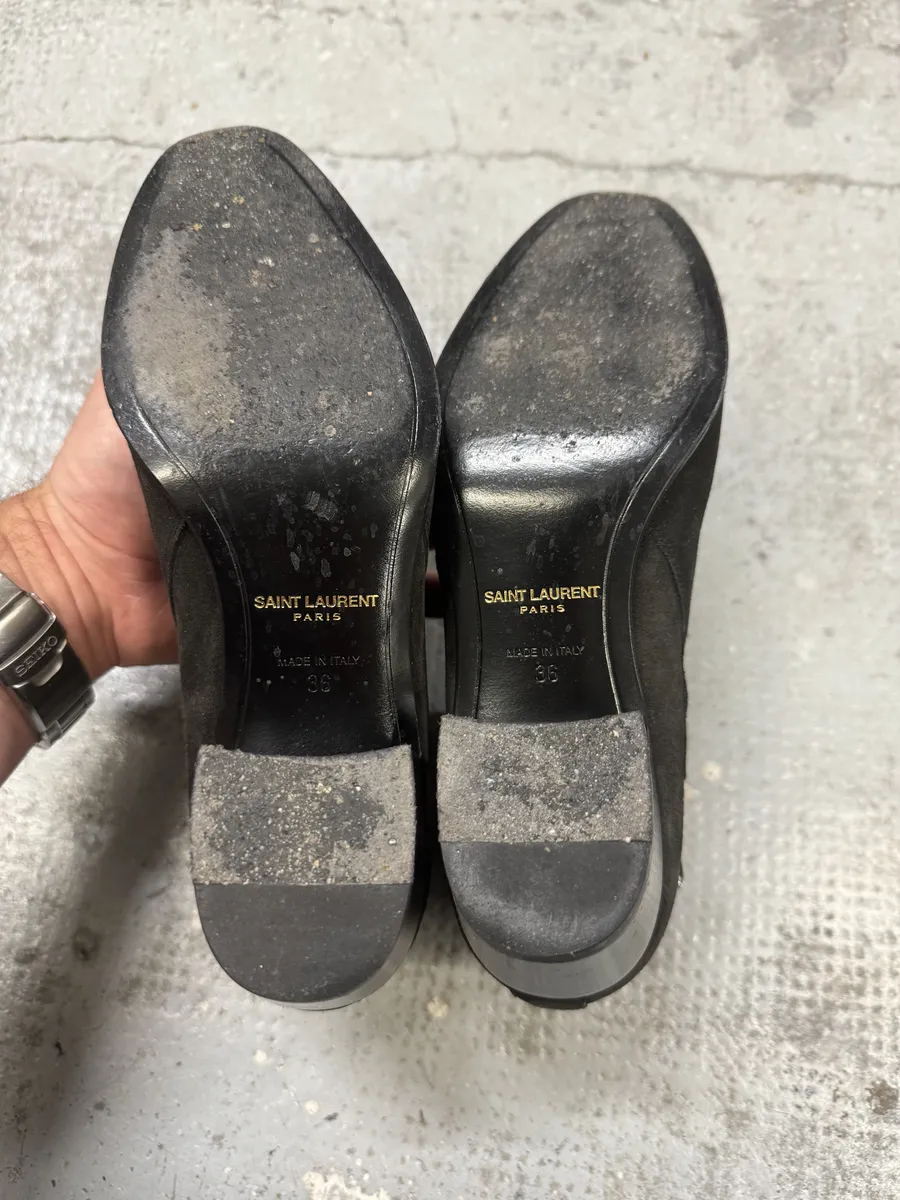 AW2013 Saint Laurent Jodhpur Dark Suede Ankle Boots by Hedi Slimane - Image 8