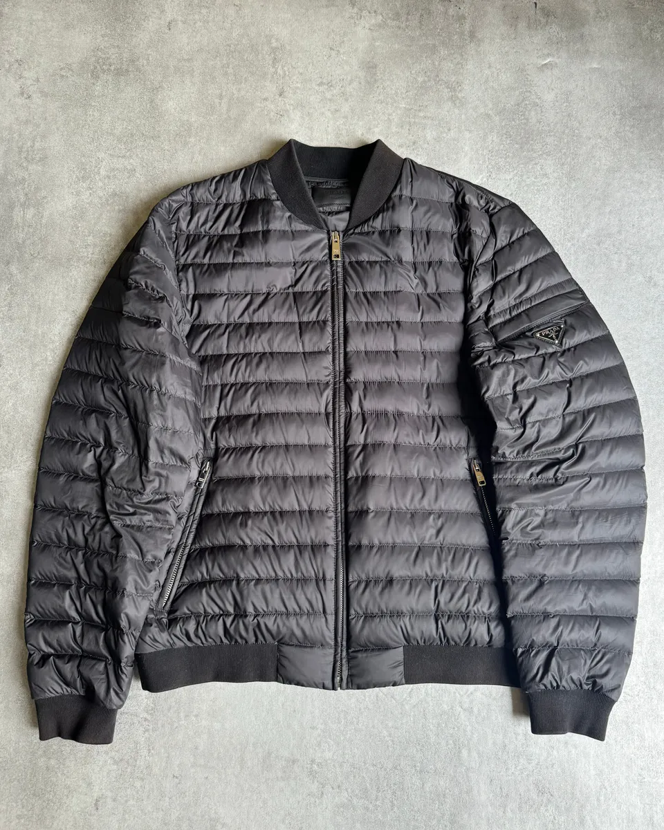 AW2015 Prada Black Minimalist Duffle-Coat Jacket - Image 5