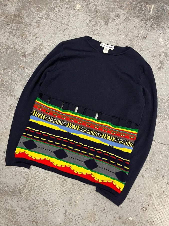 AW2016 Comme des Garçons Wool Contemporary Positive Sweater - Image 4