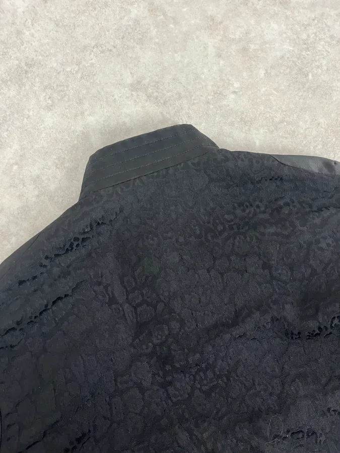 AW2018 Cavalli Black Leopard Bomber Jacket - Image 7