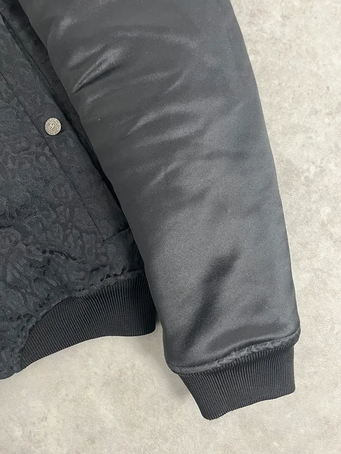 AW2018 Cavalli Black Leopard Bomber Jacket - Image 9