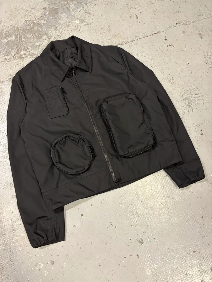 AW2020 Louis Vuitton Black Multi Pockets Nylon Jacket - Image 4