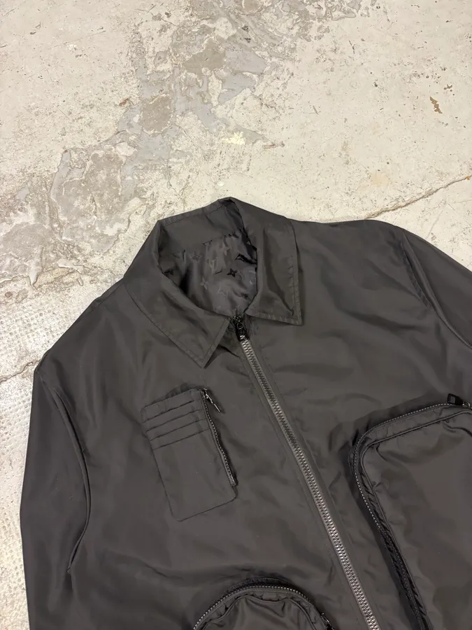AW2020 Louis Vuitton Black Multi Pockets Nylon Jacket - Image 5