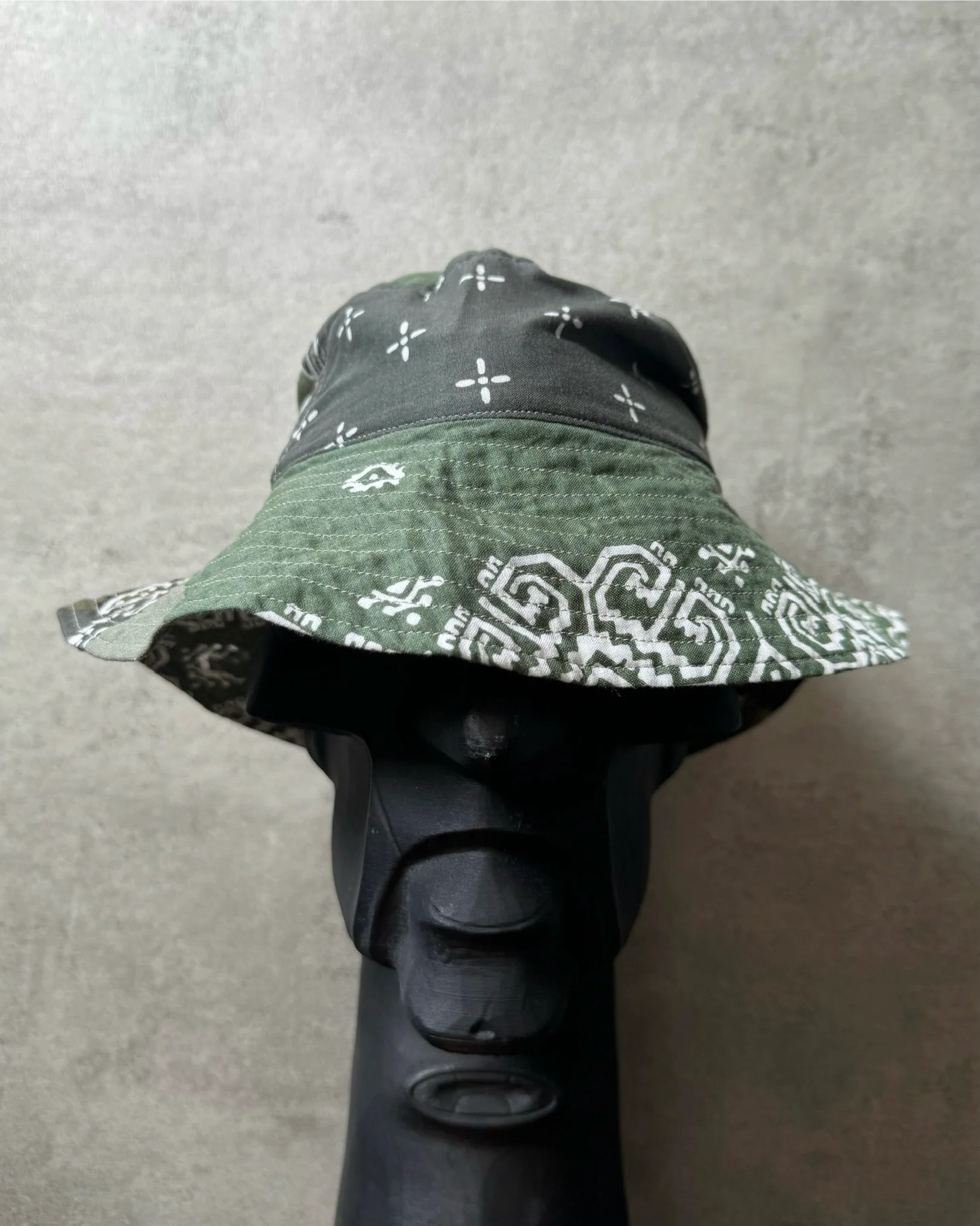 AW2024 Kapital Olive Safari Beanie - Image 3
