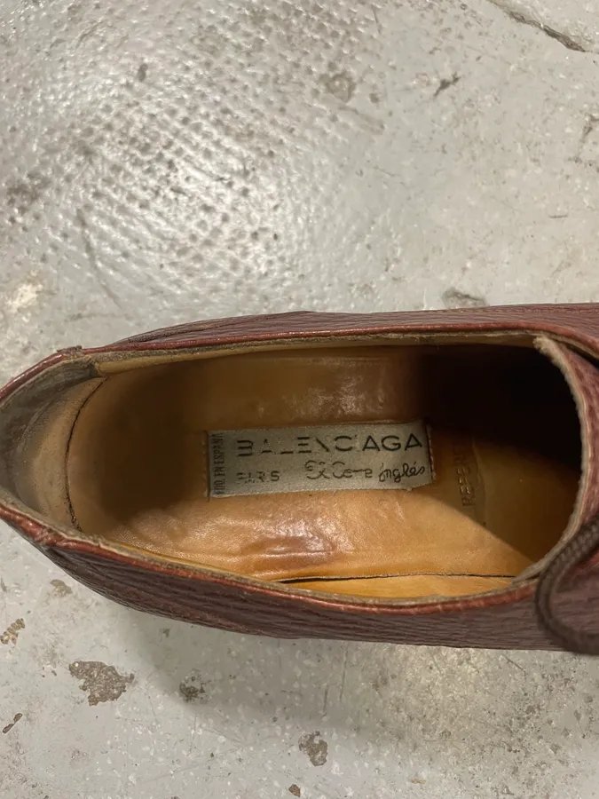 Balenciaga Brown Leather Derby Shoes - Image 10