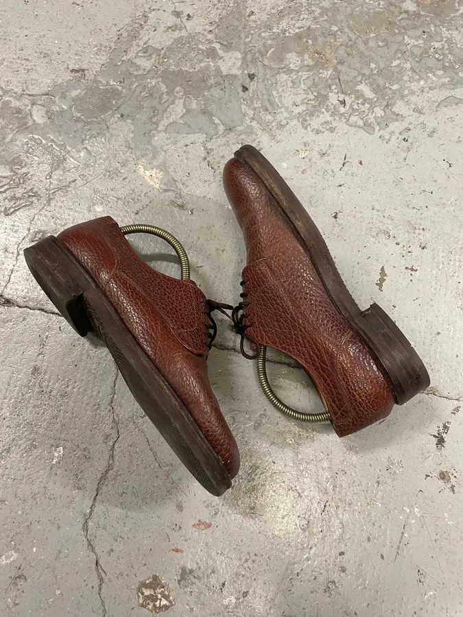 Balenciaga Brown Leather Derby Shoes - Image 6