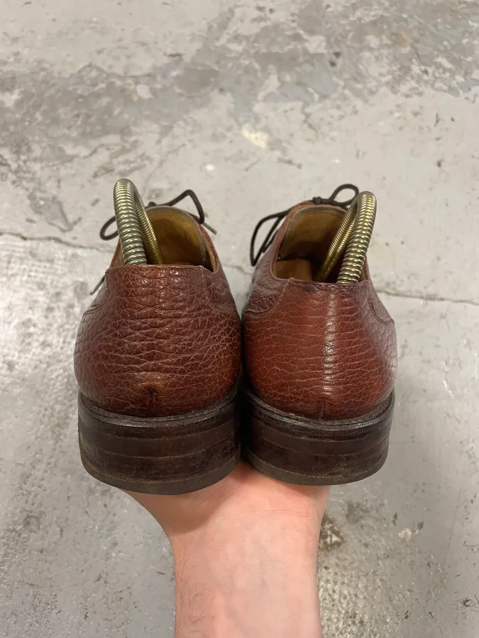 Balenciaga Brown Leather Derby Shoes - Image 7