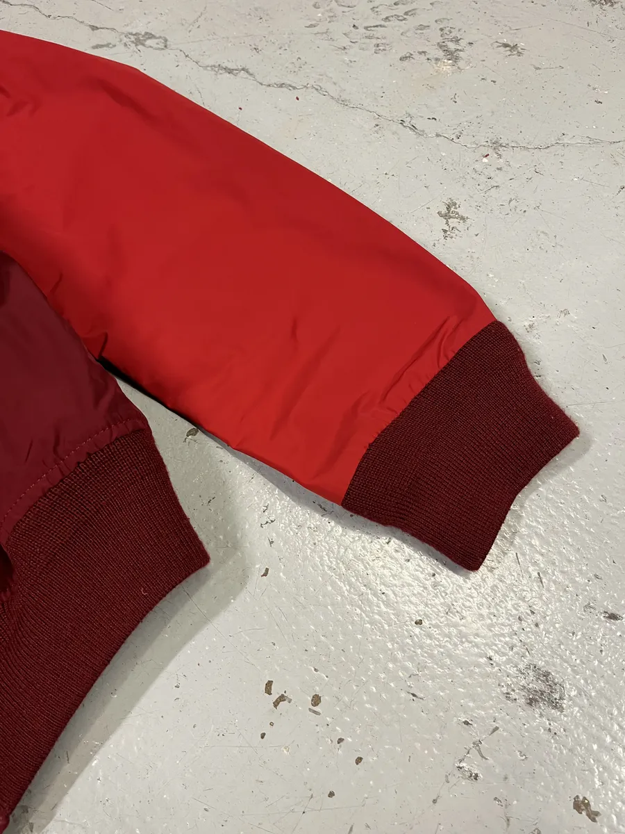 Burberry Two Tones Red Bordeaux Bomber Jacket - Image 11