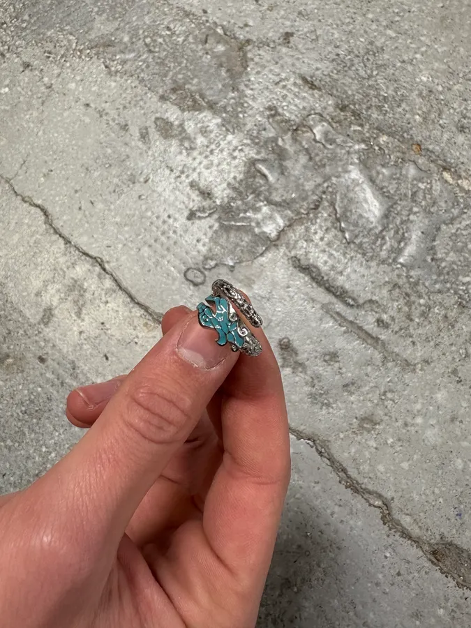 Cavalli Blue Asian Dragon Metal Ring - Image 5