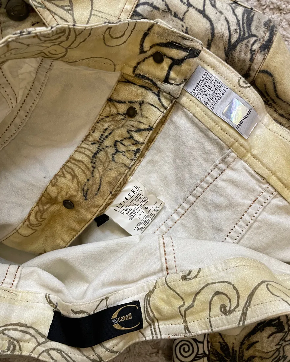 Cavalli Chinese Ink Flowers Cropped Jacket - Image 5