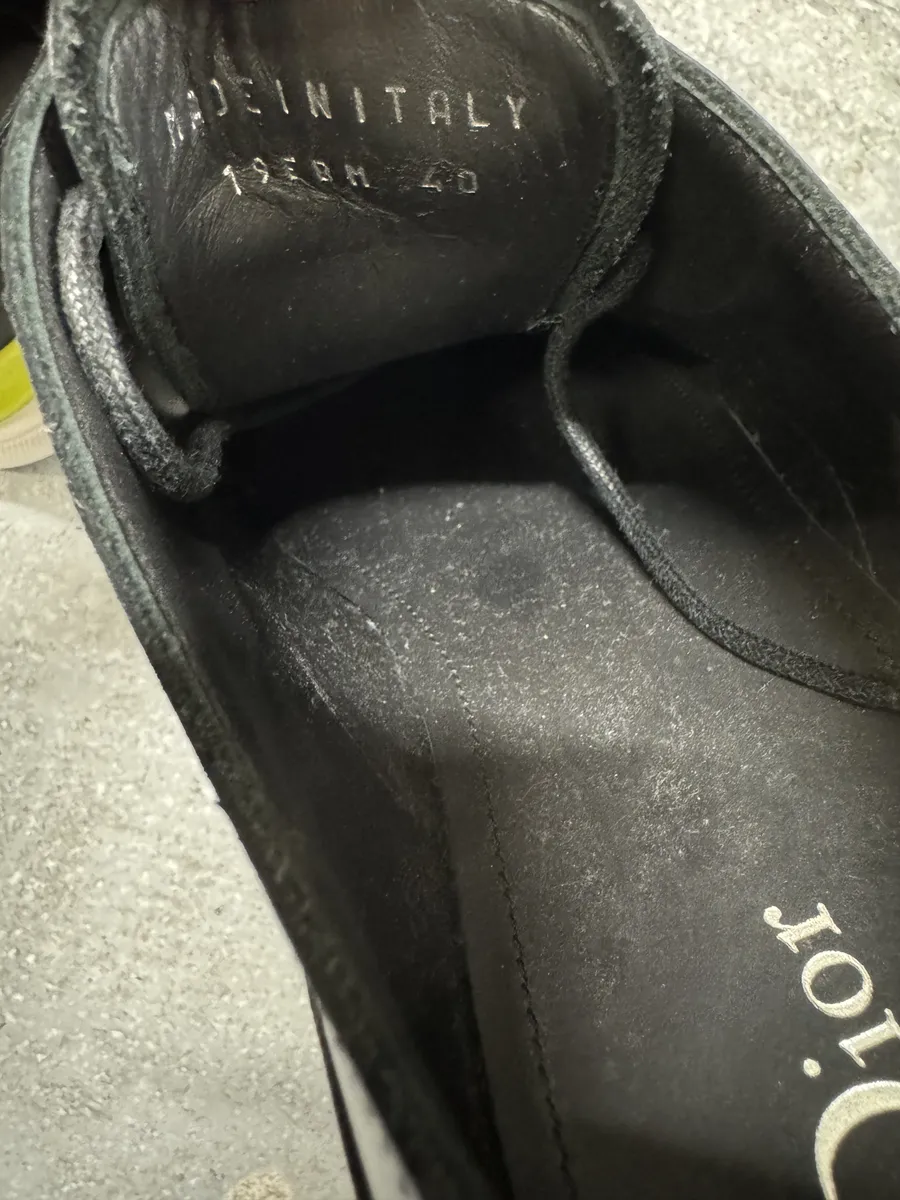 Christian Dior Yellow & Black Derby Leather Shoes by Kim Jones - Image 10