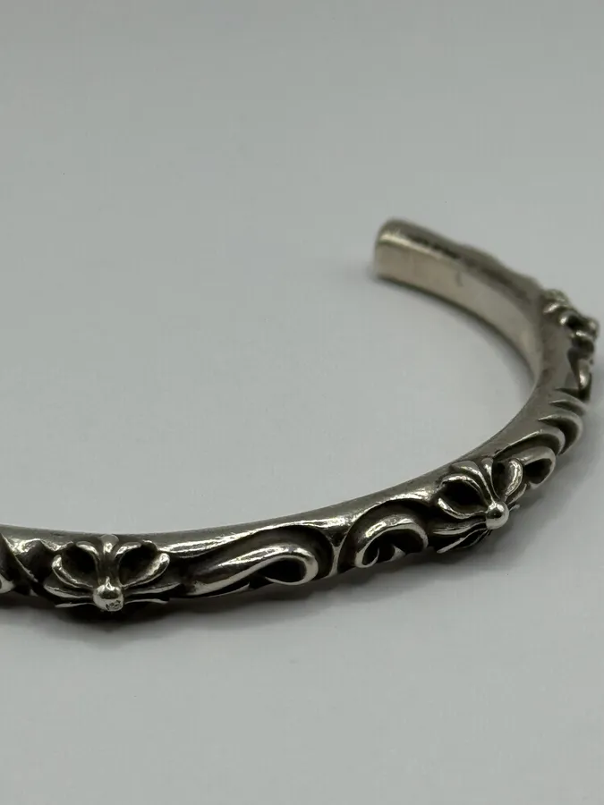 Chrome Hearts SBT Band Silver 925 Bangle Bracelet - Image 4