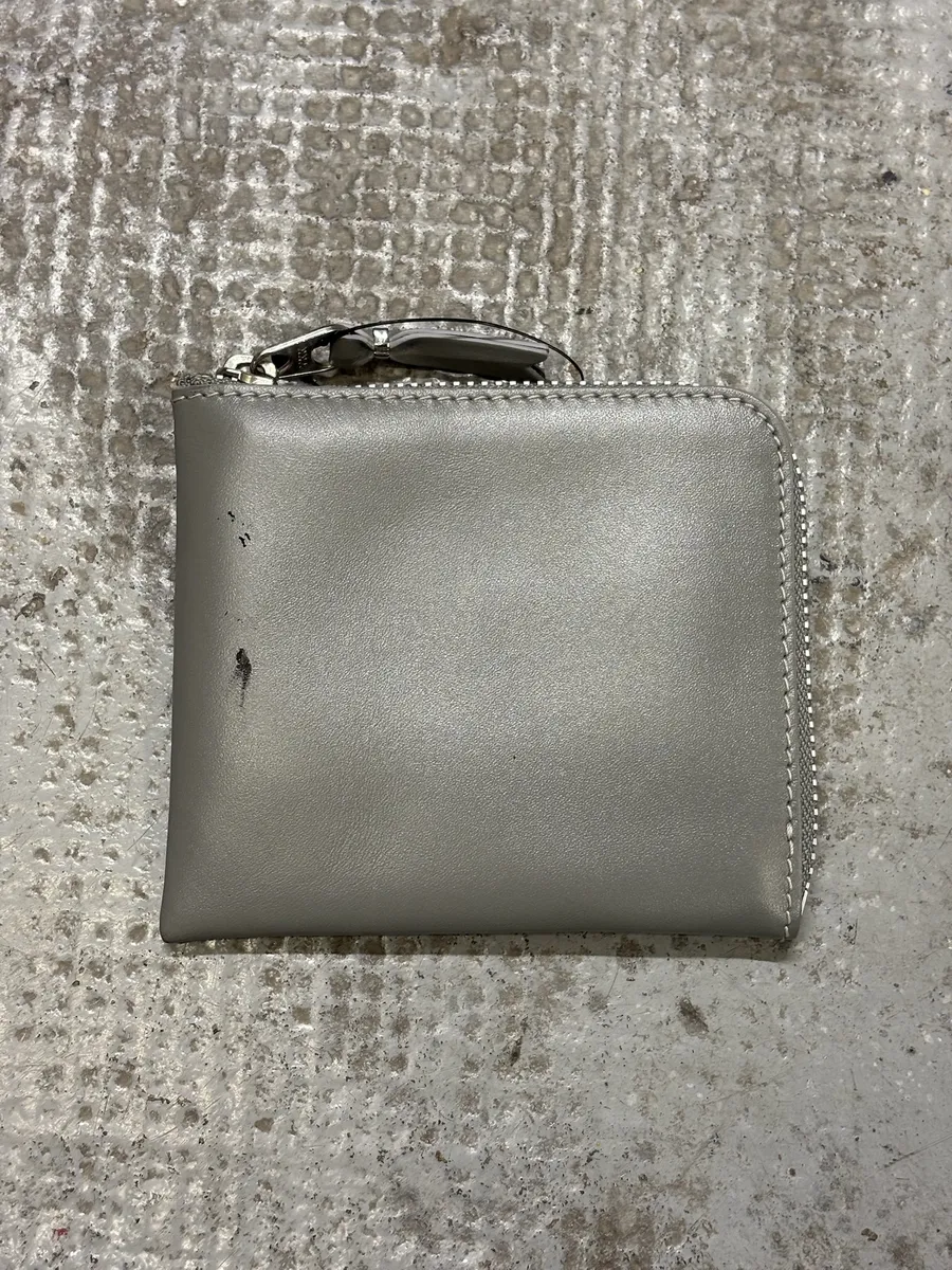 Comme des Garçons Grey Leather Wallet - Image 5