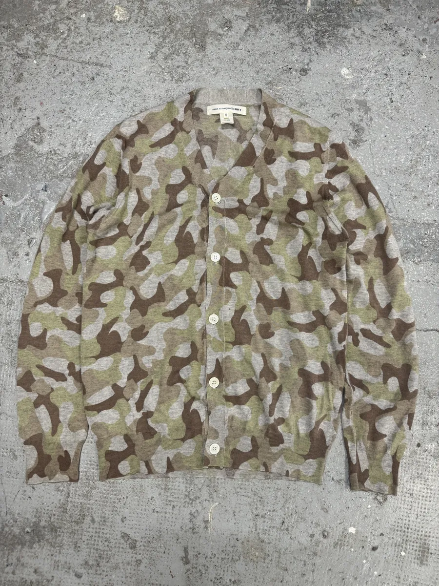 Comme Des Garçons Shirt Camo Wool Cardigan - Image 5