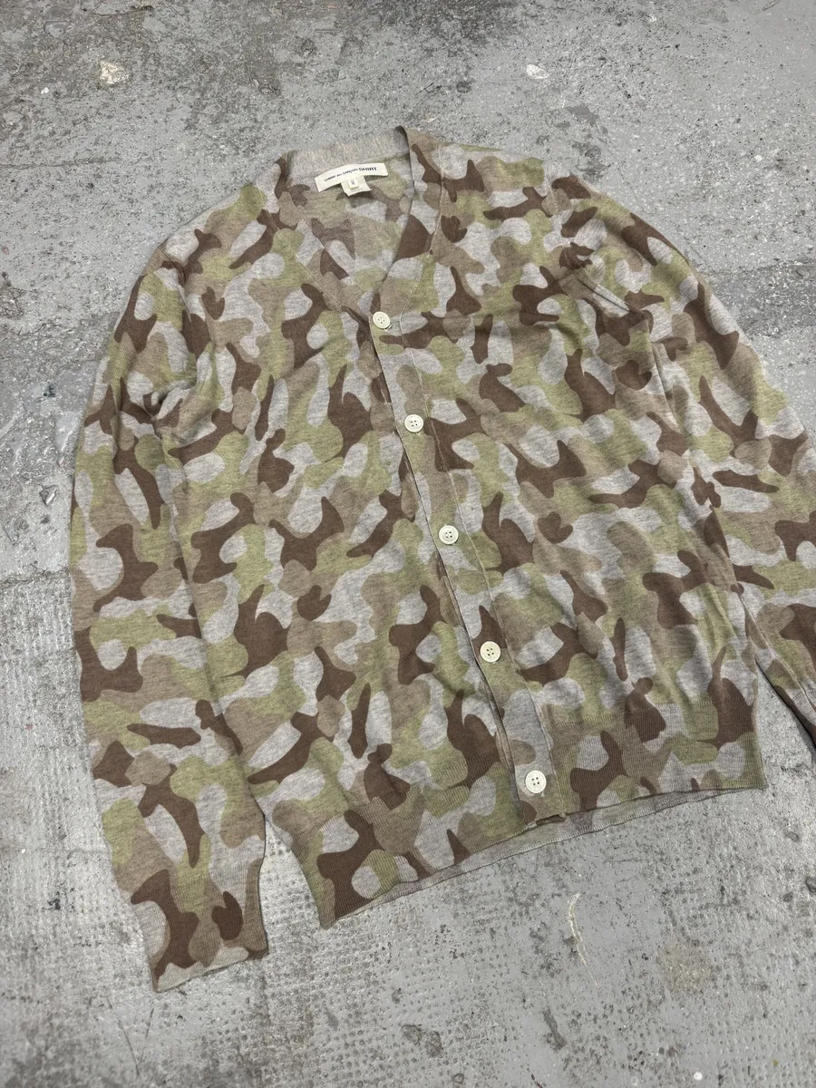 Comme Des Garçons Shirt Camo Wool Cardigan - Image 8