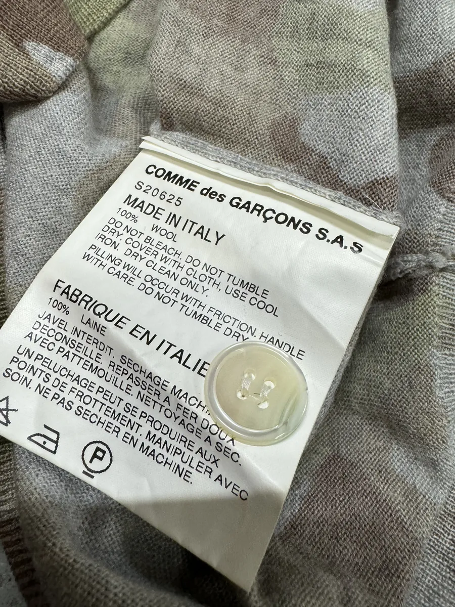 Comme Des Garçons Shirt Camo Wool Cardigan - Image 9