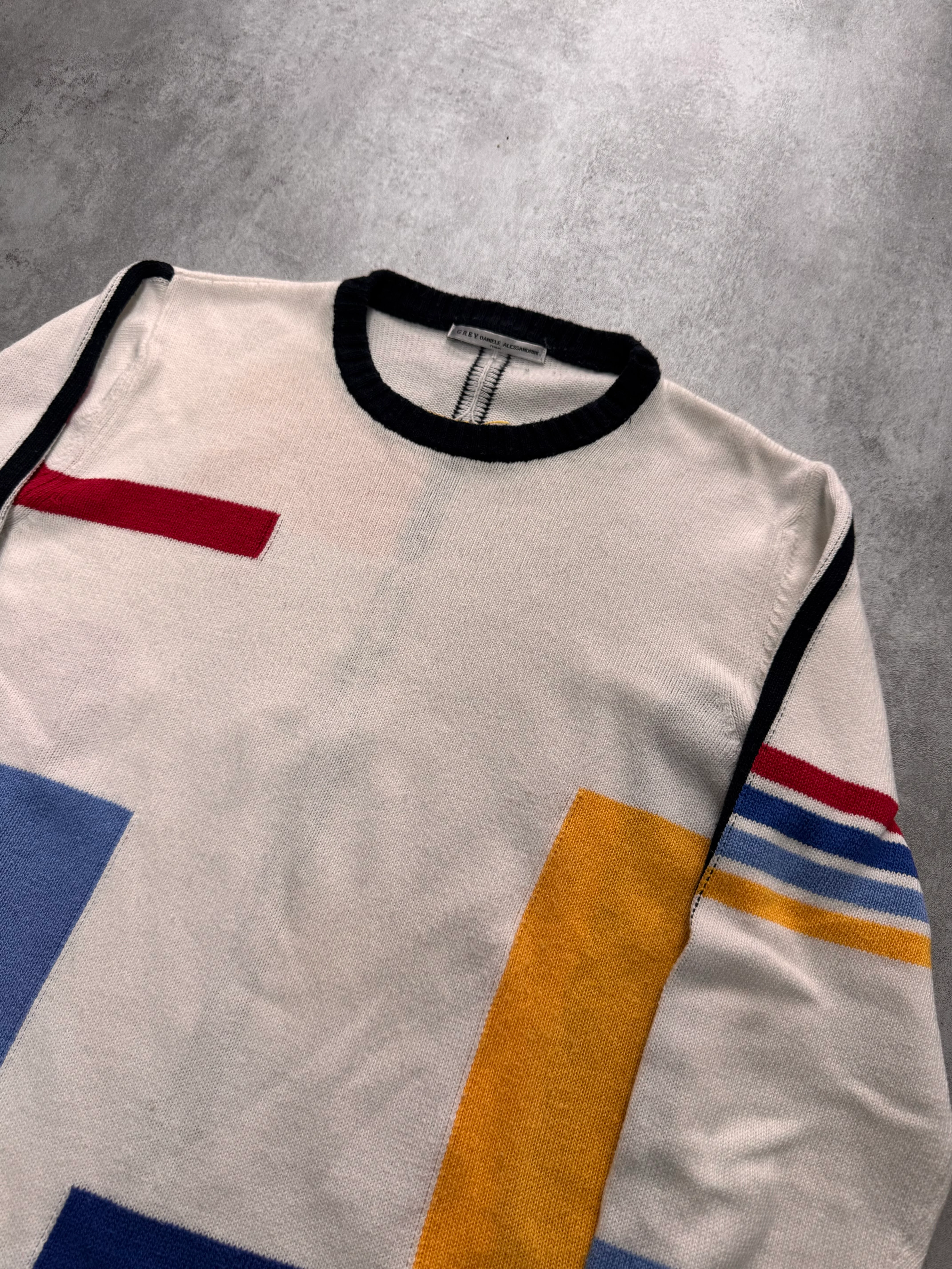 Daniele Alessandrini Multicolor Geometric Sweater - Image 3