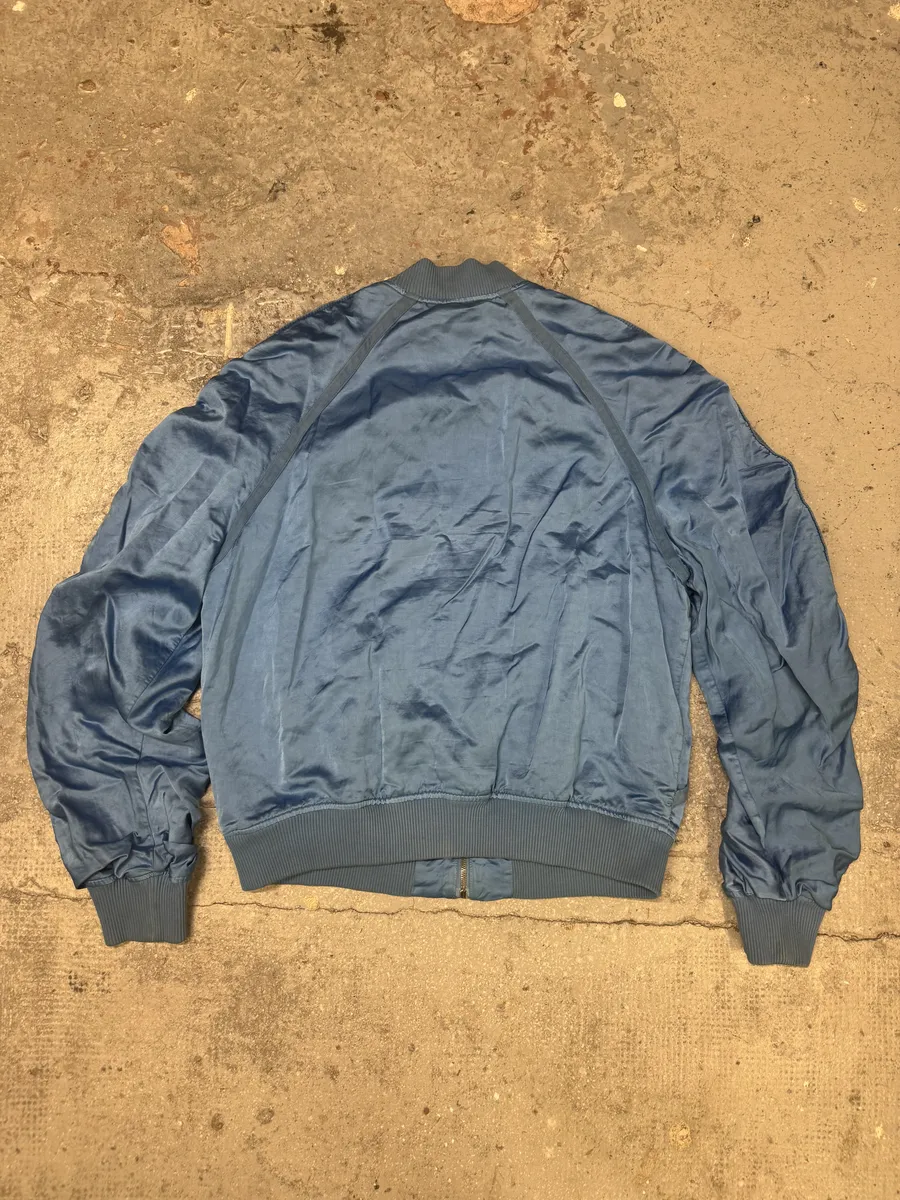 Diesel Blue Satin Relaxed Bomber Jacket - Image 5