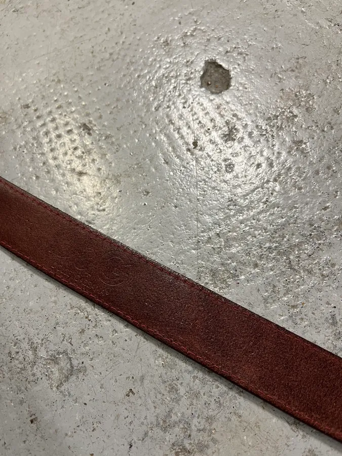 Dolce & Gabbana Art Déco Buckle Burgundy Belt - Image 10