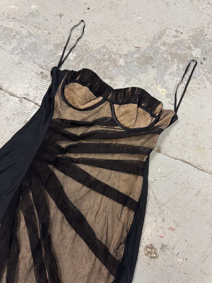 Dolce & Gabbana Black Sun Mesh Dress - Image 4